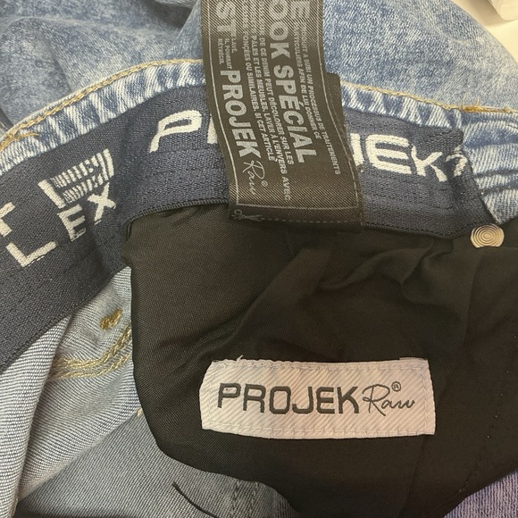 Projek Raw Denim Blue Jean Shorts Men 30 Acti Flex Zip Pockets Hemmed - Picture 6 of 12